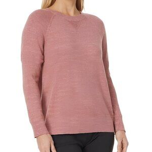 New L.L. Bean Organic Cotton Slub Sweater Crew neck Sweatshirt Red Size Small